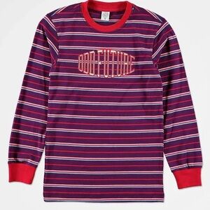 Odd Future Striped Purple and Red Long Sleeve Shirt